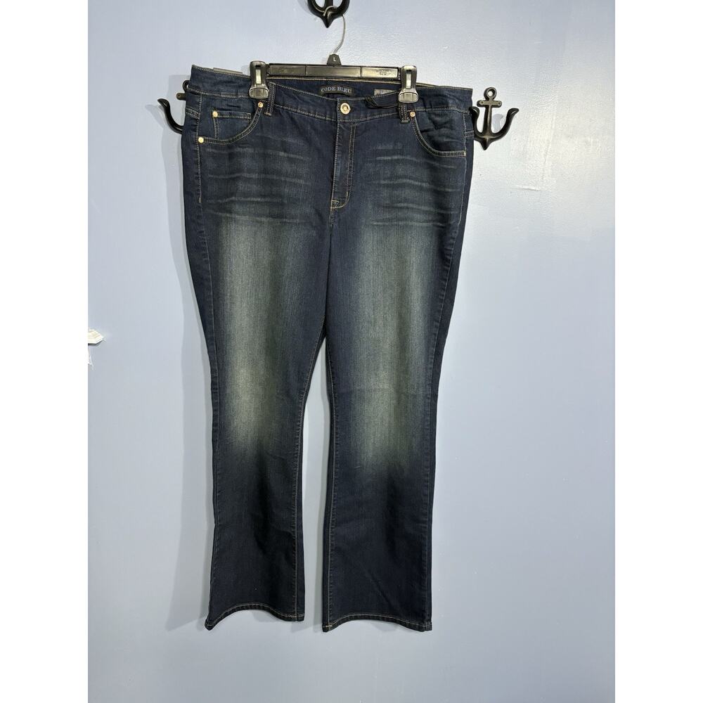Code Bleu Soleil Mid Rise Curvy Bootcut Medium Wash Jeans Size 20W NEW